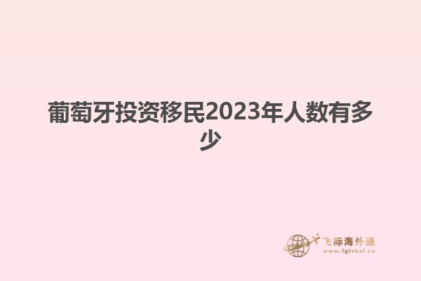 葡萄牙投资移民2023年人数有多少