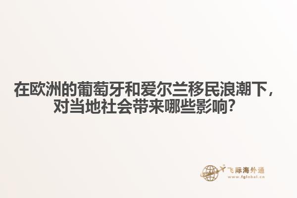 在欧洲的葡萄牙和爱尔兰移民浪潮下，对当地社会带来哪些影响？