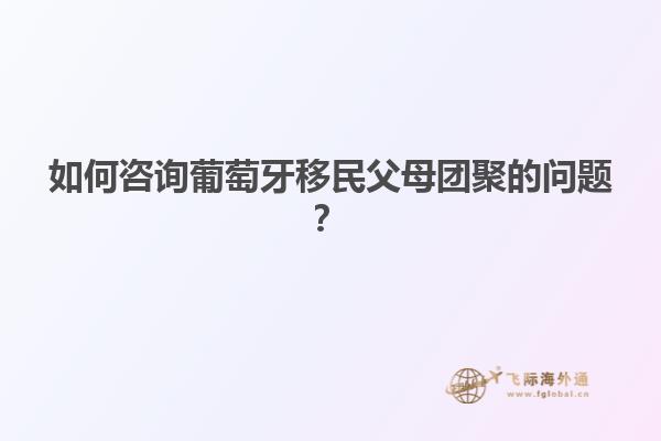 如何咨询葡萄牙移民父母团聚的问题？