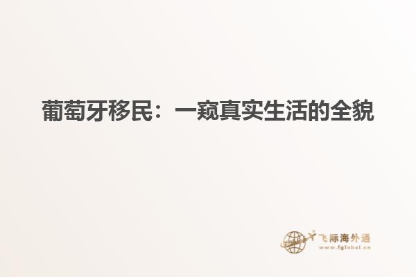 葡萄牙移民：一窥真实生活的全貌
