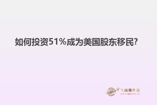 如何投资51%成为美国股东移民？