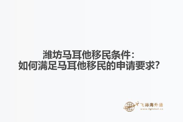 潍坊马耳他移民条件：如何满足马耳他移民的申请要求？
