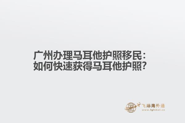 广州办理马耳他护照移民：如何快速获得马耳他护照？