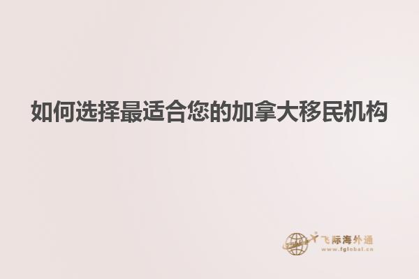 如何选择最适合您的加拿大移民机构