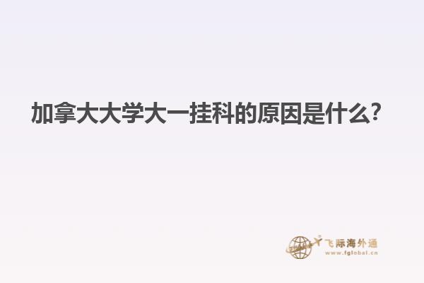 加拿大大学大一挂科的原因是什么？