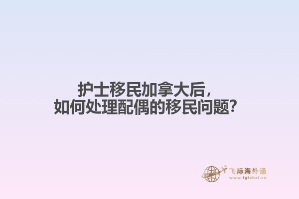 护士移民加拿大后，如何处理配偶的移民问题？