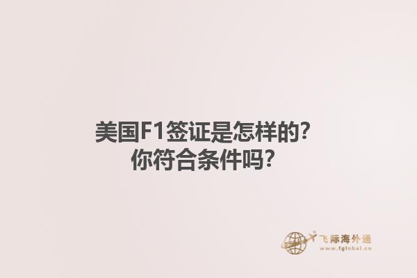 美国F1签证是怎样的？你符合条件吗？