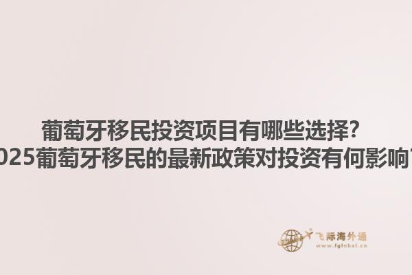 葡萄牙移民投资项目有哪些选择？2025葡萄牙移民的最新政策对投资有何影响？1.jpg