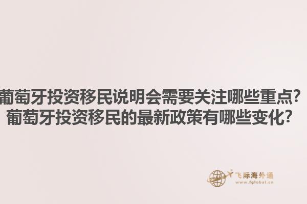 葡萄牙投资移民说明会需要关注哪些重点？葡萄牙投资移民的最新政策有哪些变化？1.jpg