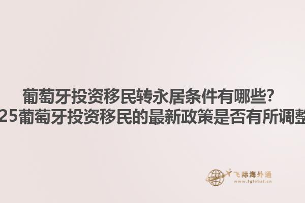 葡萄牙投资移民转永居条件有哪些？2025葡萄牙投资移民的最新政策是否有所调整？1.jpg