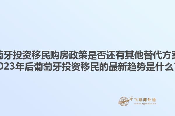 葡萄牙投资移民购房政策是否还有其他替代方案？2023年后葡萄牙投资移民的最新趋势是什么？1.jpg