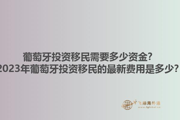 葡萄牙投资移民需要多少资金？2023年葡萄牙投资移民的最新费用是多少？1.jpg
