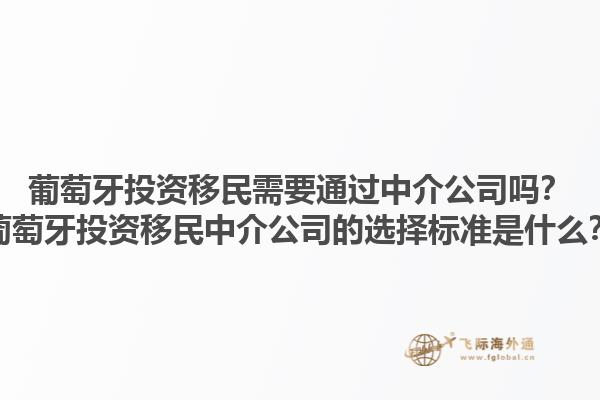葡萄牙投资移民需要通过中介公司吗？葡萄牙投资移民中介公司的选择标准是什么？1.jpg