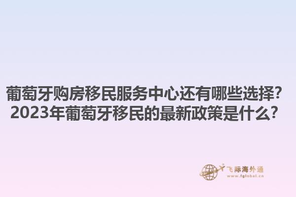 葡萄牙购房移民服务中心还有哪些选择？2023年葡萄牙移民的最新政策是什么？1.jpg