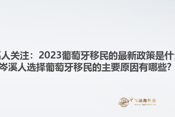 岑溪人关注：2023葡萄牙移民的最新政策是什么？岑溪人选择葡萄牙移民的主要原因有哪些？1.jpg