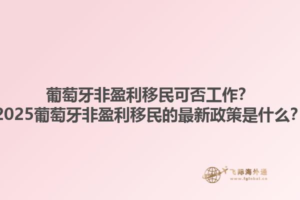 葡萄牙非盈利移民可否工作？2025葡萄牙非盈利移民的最新政策是什么？1.jpg