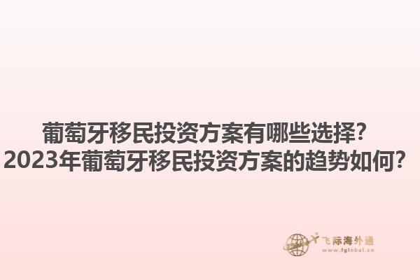 葡萄牙移民投资方案有哪些选择？2023年葡萄牙移民投资方案的趋势如何？1.jpg