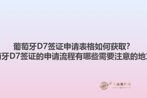 葡萄牙D7签证申请表格如何获取？葡萄牙D7签证的申请流程有哪些需要注意的地方？1.jpg