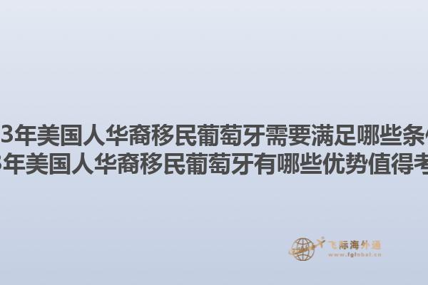 2023年美国人华裔移民葡萄牙需要满足哪些条件？2023年美国人华裔移民葡萄牙有哪些优势值得考虑？1.jpg