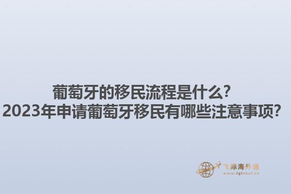 葡萄牙的移民流程是什么？2023年申请葡萄牙移民有哪些注意事项？1.jpg