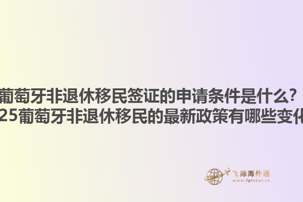 葡萄牙非退休移民签证的申请条件是什么？2025葡萄牙非退休移民的最新政策有哪些变化？1.jpg