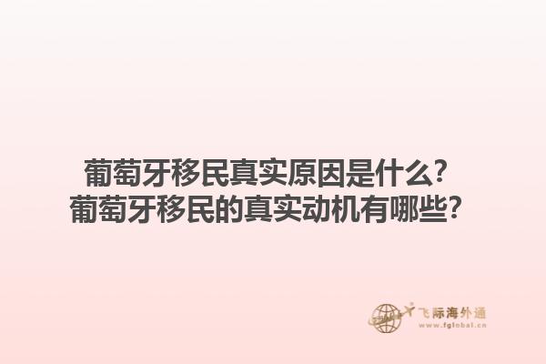 葡萄牙移民真实原因是什么？葡萄牙移民的真实动机有哪些？