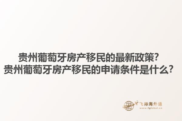 贵州葡萄牙房产移民的最新政策？贵州葡萄牙房产移民的申请条件是什么？