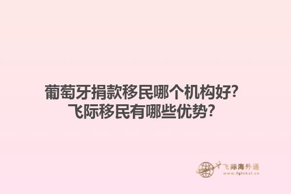 葡萄牙捐款移民哪个机构好？飞际移民有哪些优势？1.jpg
