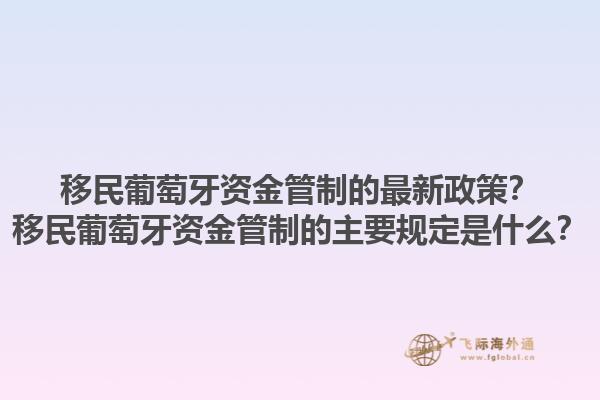 移民葡萄牙资金管制的最新政策？移民葡萄牙资金管制的主要规定是什么？1.jpg