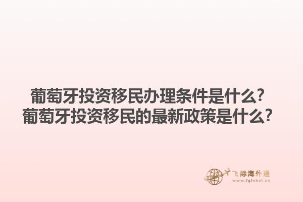 葡萄牙投资移民办理条件是什么？葡萄牙投资移民的最新政策是什么？1.jpg