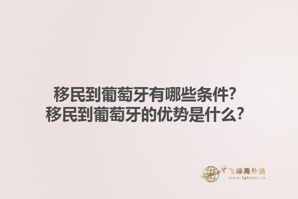 移民到葡萄牙有哪些条件？移民到葡萄牙的优势是什么？1.jpg