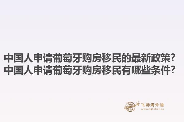 中国人申请葡萄牙购房移民的最新政策？中国人申请葡萄牙购房移民有哪些条件？1.jpg