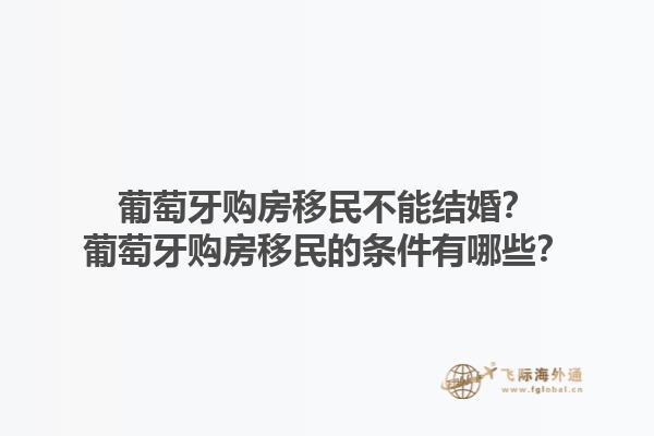 葡萄牙购房移民不能结婚？葡萄牙购房移民的条件有哪些？1.jpg