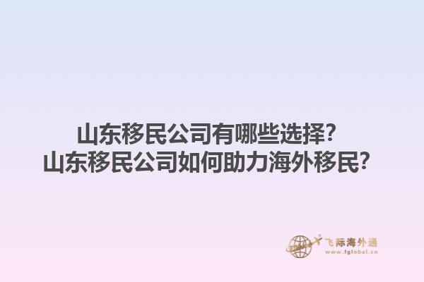 山东移民公司有哪些选择？山东移民公司如何助力海外移民？1.jpg