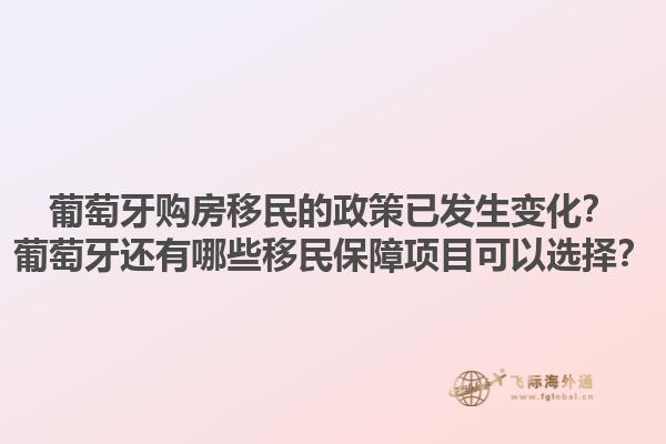 葡萄牙购房移民的政策已发生变化？葡萄牙还有哪些移民保障项目可以选择？1.jpg