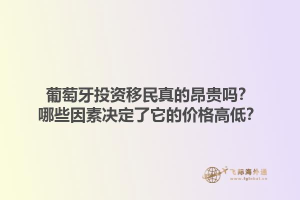 葡萄牙投资移民真的昂贵吗？哪些因素决定了它的价格高低？1.jpg