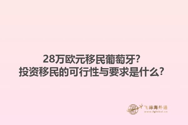 28万欧元移民葡萄牙？投资移民的可行性与要求是什么？1.jpg