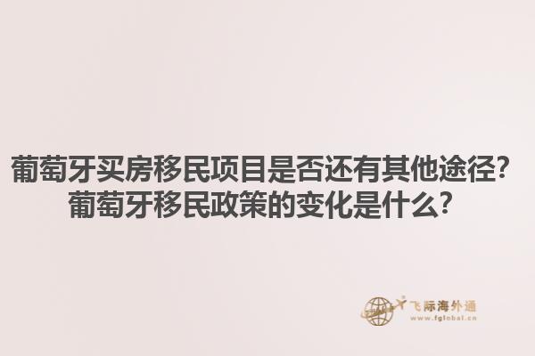 葡萄牙买房移民项目是否还有其他途径？葡萄牙移民政策的变化是什么？1.jpg