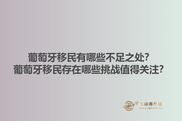 葡萄牙移民有哪些不足之处？葡萄牙移民存在哪些挑战值得关注？1.jpg