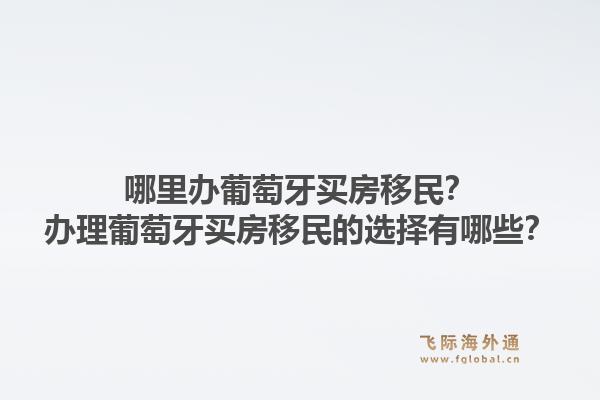 哪里办葡萄牙买房移民？办理葡萄牙买房移民的选择有哪些？1.jpg