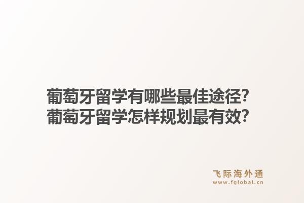 葡萄牙留学有哪些最佳途径?葡萄牙留学怎样规划最有效?1.jpg