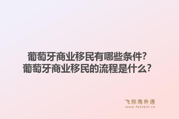 葡萄牙商业移民有哪些条件?葡萄牙商业移民的流程是什么?1.jpg