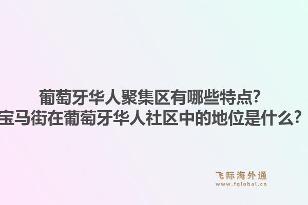 葡萄牙华人聚集区有哪些特点？宝马街在葡萄牙华人社区中的地位是什么？1.jpg