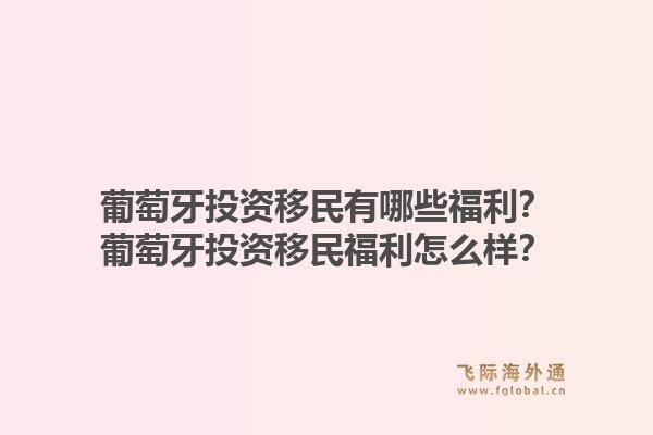 葡萄牙投资移民有哪些福利？葡萄牙投资移民福利怎么样？1.jpg