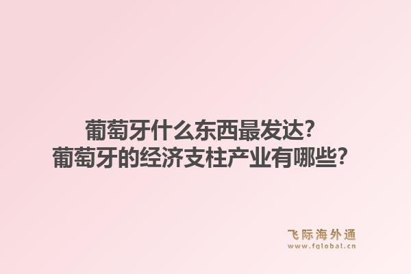 葡萄牙什么东西最发达?葡萄牙的经济支柱产业有哪些?1.jpg