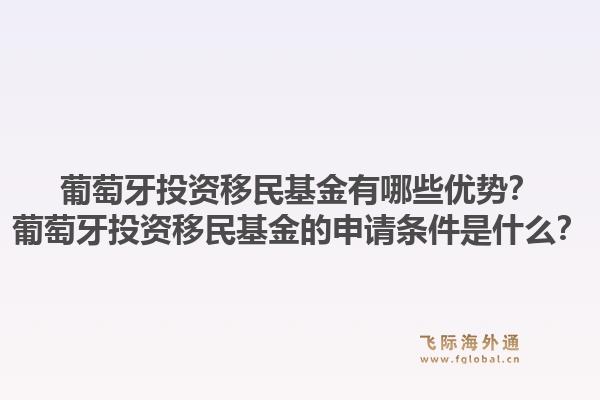 葡萄牙投资移民基金有哪些优势?葡萄牙投资移民基金的申请条件是什么?1.jpg
