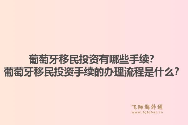 葡萄牙移民投资有哪些手续？葡萄牙移民投资手续的办理流程是什么？1.jpg