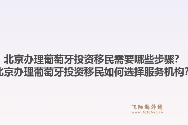 北京办理葡萄牙投资移民需要哪些步骤?北京办理葡萄牙投资移民如何选择服务机构?1.jpg