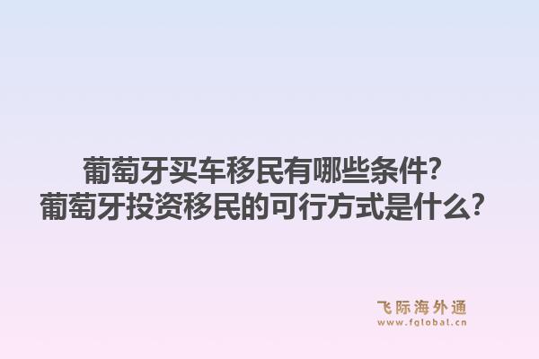 葡萄牙买车移民有哪些条件?葡萄牙投资移民的可行方式是什么?1.jpg