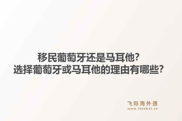 移民葡萄牙还是马耳他?选择葡萄牙或马耳他的理由有哪些?1.jpg